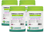 Omega 3 Fish Oil Extra Capsules lindensUK 4 x 90 