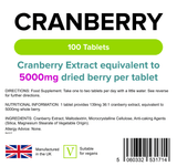Cranberry Juice 5000mg Tablets lindensUK 
