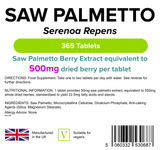 Saw Palmetto 500mg Tablets lindensUK 