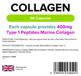 Collagen (Marine) 400mg Capsules lindensUK 