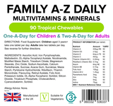 Family A-Z Daily Multivitamin Chewable Tablets 90 Pack Lindens Heath + Nutrition 