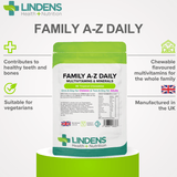 Family A-Z Daily Multivitamin Chewable Tablets 90 Pack Lindens Heath + Nutrition 