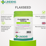Flaxseed Oil 1000mg Capsules lindensUK 