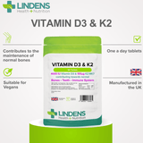 Vitamin D3 4000IU & K2 Lindens Health + Nutrition 