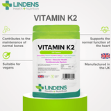 Vitamin K2 200mcg Tablets lindensUK 