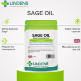 Sage Essential Oil 50mg Capsules lindensUK 
