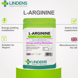 L-Arginine 500mg Capsules lindensUK 