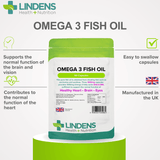 Omega 3 Fish Oil (30% DHA-EPA) Capsules lindensUK 