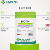 Biotin 10mg Tablets lindensUK 