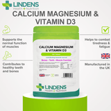 Calcium Magnesium & Vitamin D Tablets lindensUK 