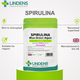 Spirulina 500mg Tablets lindensUK 