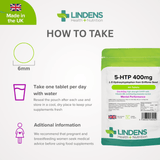 5 HTP 400mg Tablets lindensUK 