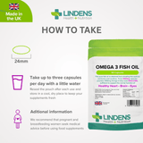 Omega 3 Fish Oil (30% DHA-EPA) Capsules lindensUK 