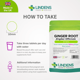 Ginger Root 1500mg Tablets lindensUK 