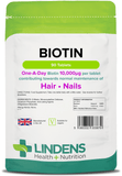 Biotin 10mg Tablets lindensUK 90 