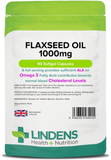 Flaxseed Oil 1000mg Capsules lindensUK 