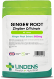 Ginger Root 500mg Tablets lindensUK 90 