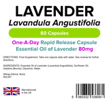 Lavender Essential Oil 80mg Capsules lindensUK 