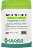 Milk Thistle Seed Extract 100mg (2000mg eq) Tablets lindensUK 120 