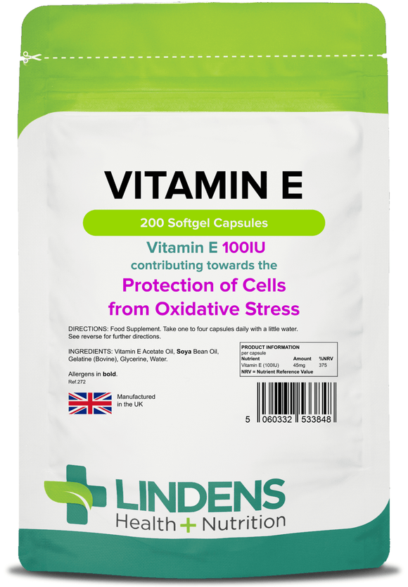 Vitamin E 100IU Capsules lindensUK 