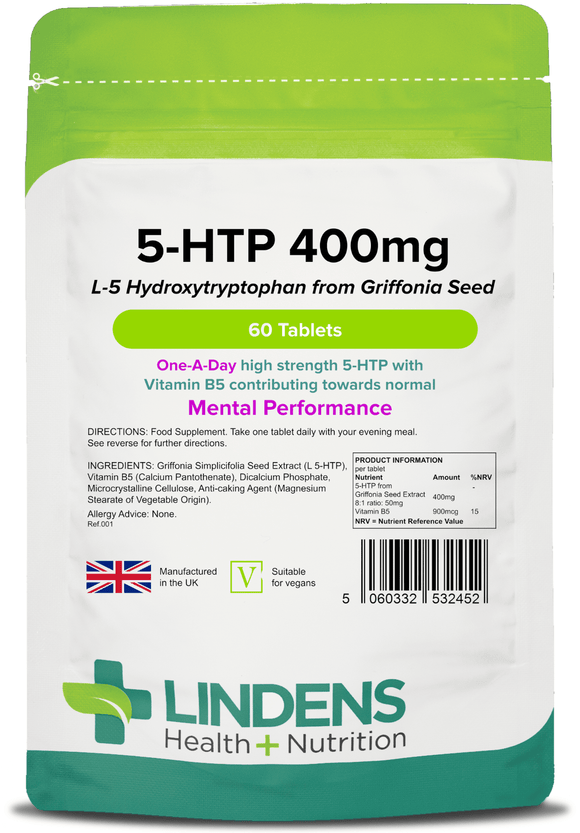 5 HTP 400mg Tablets lindensUK 60 