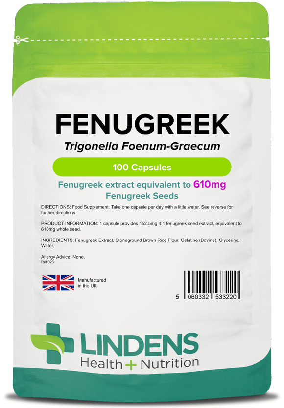 Fenugreek 610mg Capsules lindensUK 100 