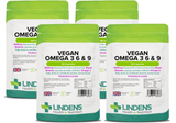 Vegan Omega 3 6 & 9 1000mg Capsules lindensUK 4 x 90 