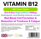 Vitamin B12 1000mcg Sublingual Tabs lindensUK 