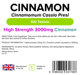 Cinnamon 3000mg Tablets lindensUK 