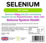 Selenium 100mcg & Zinc Tablets lindensUK 