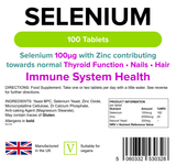 Selenium 100mcg & Zinc Tablets lindensUK 