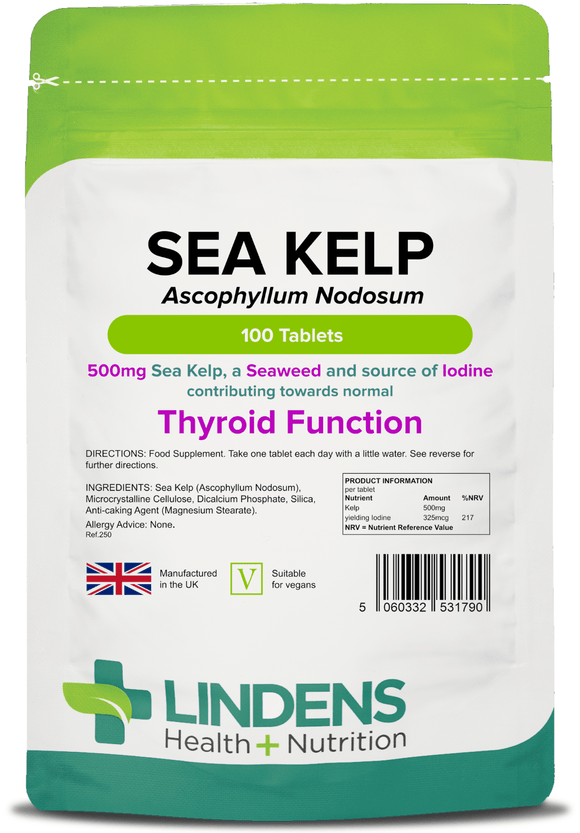 Sea Kelp 500mg Tablets lindensUK 100 