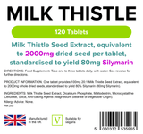 Milk Thistle Seed Extract 100mg (2000mg eq) Tablets lindensUK 