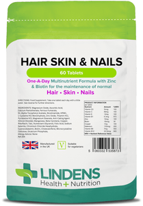 Hair Skin & Nails ONE A DAY Tablets lindensUK 60 