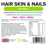 Hair Skin & Nails ONE A DAY Tablets lindensUK 