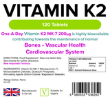 Vitamin K2 200mcg Tablets lindensUK 