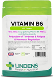 Vitamin B6 Pyridoxine 100mg Tablets lindensUK 100 