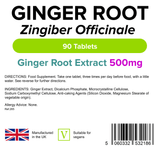 Ginger Root 500mg Tablets lindensUK 