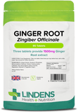 Ginger Root 1500mg Tablets lindensUK 90 