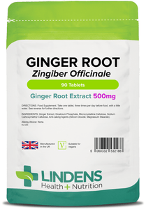 Ginger Root 500mg Tablets lindensUK 90 