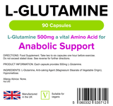 L-Glutamine 500mg Capsules lindensUK 