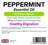 Peppermint Oil 50mg Capsules lindensUK 