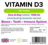 Vitamin D3 1100IU Tablets lindensUK 