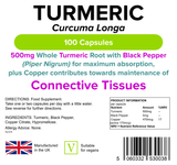Turmeric 500mg with Black Pepper and Copper lindensUK 