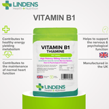 Vitamin B1 Thiamine 100mg Tablets lindensUK 