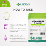 Vitamin B1 Thiamine 100mg Tablets lindensUK 