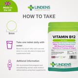 Vitamin B12 250mcg Tablets lindensUK 
