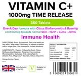 Vitamin C+ 1000mg (Time Release) Tablets lindensUK 