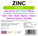 Zinc Citrate 50mg Tablets lindensUK 