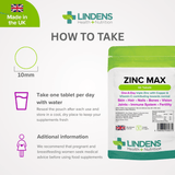 Zinc Max Tablets Immune lindensUK 
